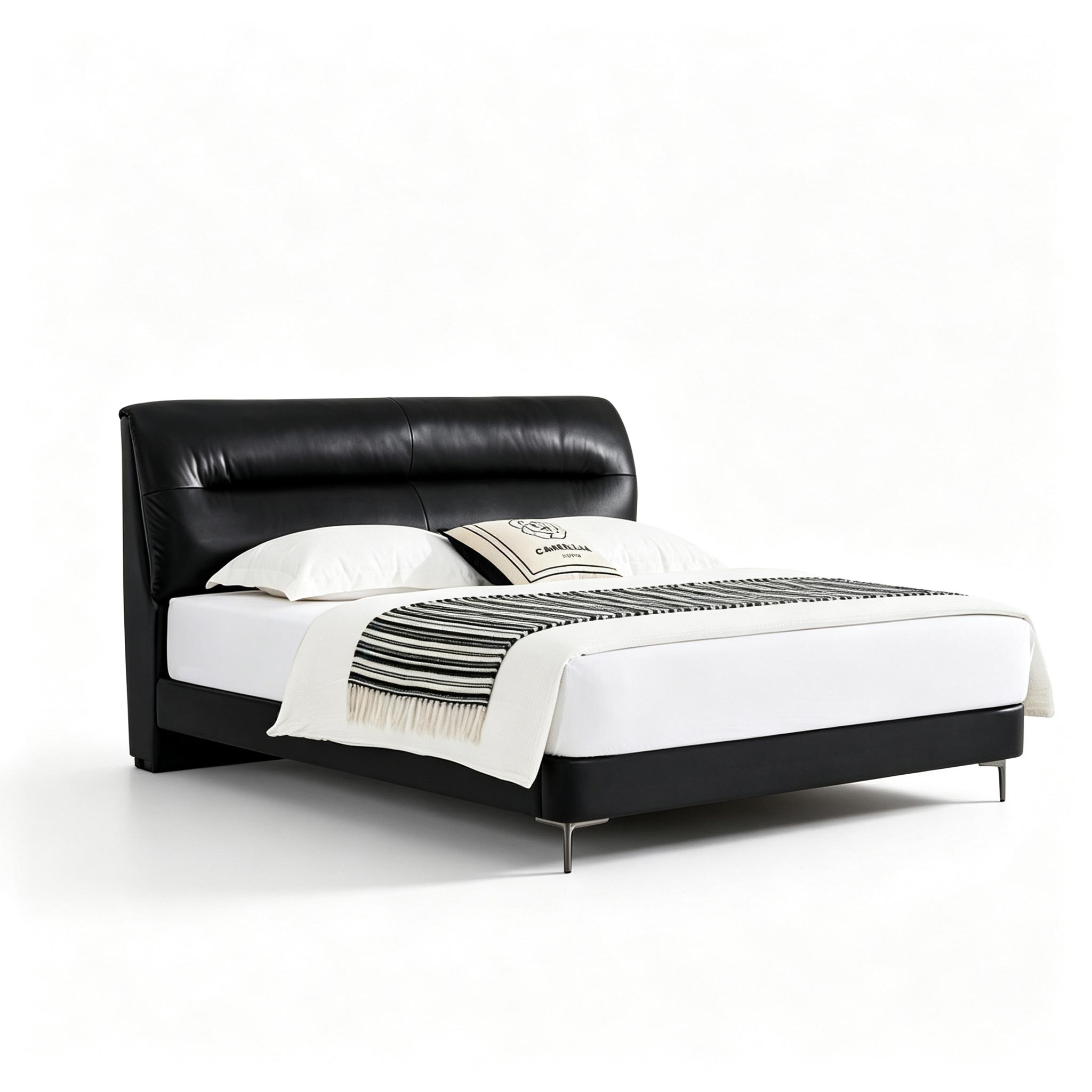 M2115# Leather Bed