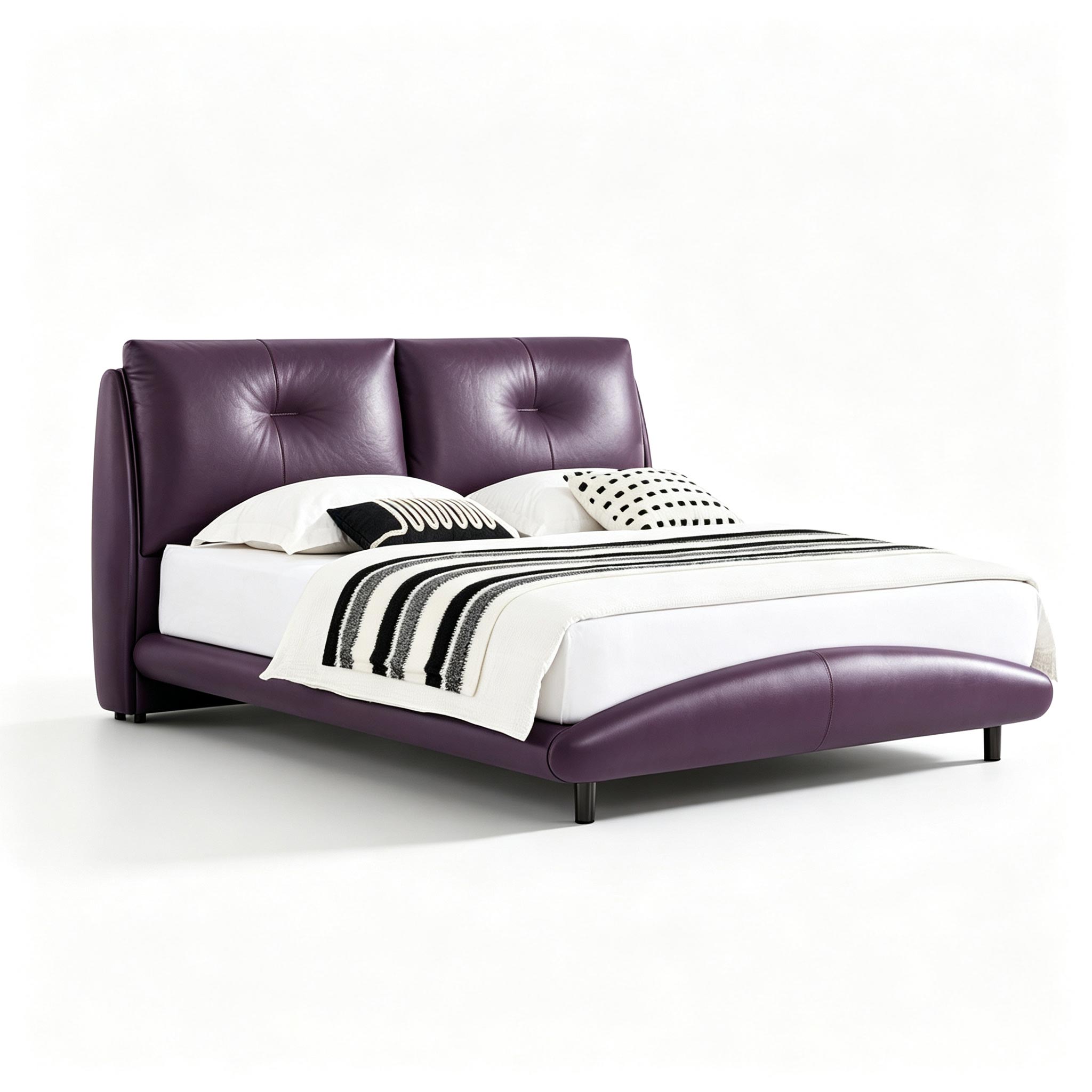 M2128 Leather Bed